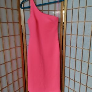 Neon Pink TopShop Dress w/slit Size 6